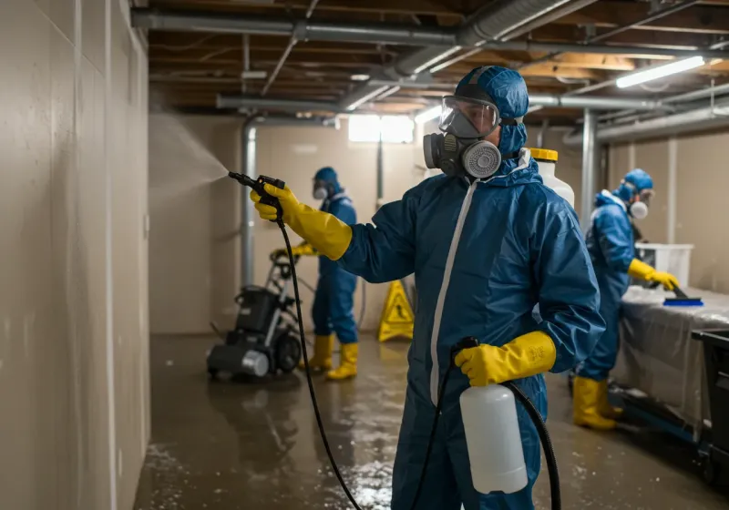 Basement Sanitization and Antimicrobial Treatment process in Dickinson, ND